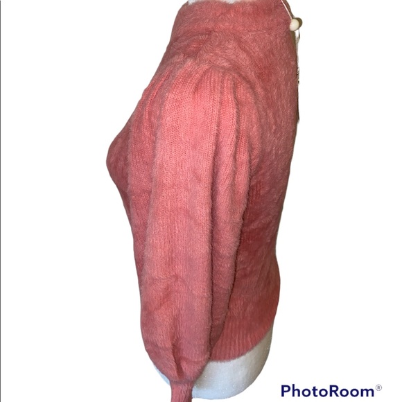 For love & lemons XS pink crop sweater - Picture 2 of 6